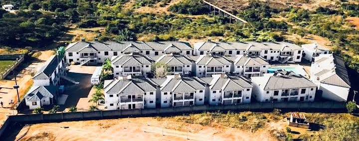 Aerial view of the full Muthathe Student Village residential complex
