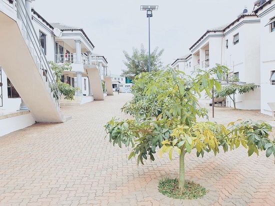 Muthathe Student Village shared courtyard